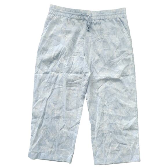Tommy Bahama Linen Pastel Floral Pull On Pants XL Beach Cottage Coastal‎ Grandma - Picture 1 of 8